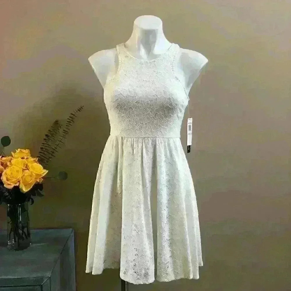 Sequin Hearts Ivory Dress - Picture 4 of 8